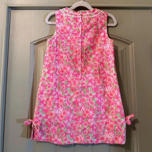 LILY PULITZER Girls Floral Vibrant Printed Shift Dress Size 7 - Picture 6 of 7